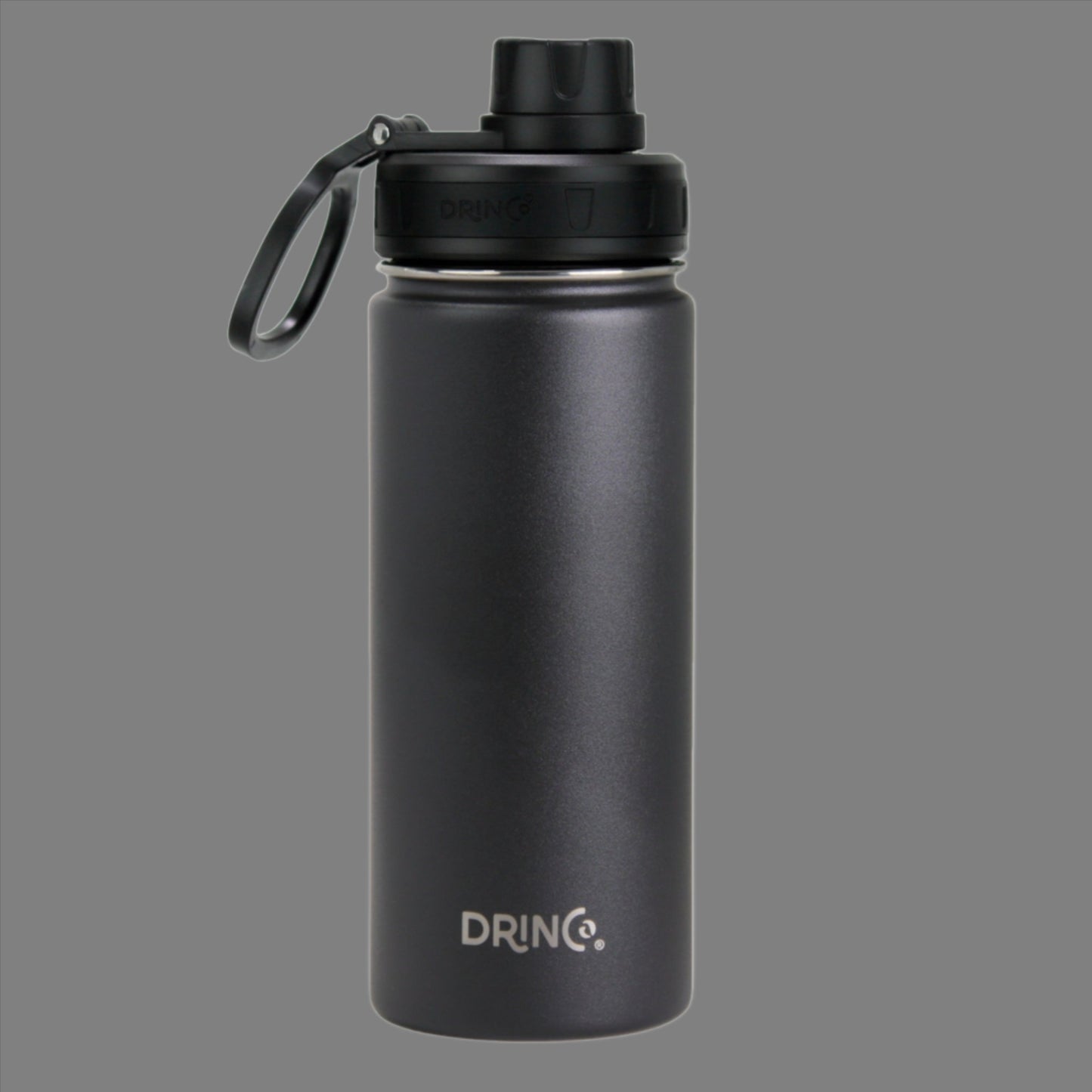 DRINCO® 18oz Stainless Steel Sport Water Bottle - Black
