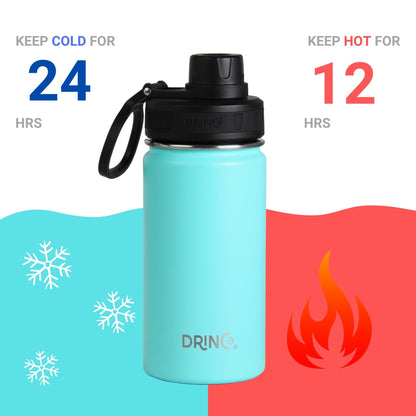 DRINCO® 14oz Stainless Steel Sport Water Bottle - Teal