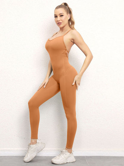 Women's sexy backless yoga fitness jumpsuit